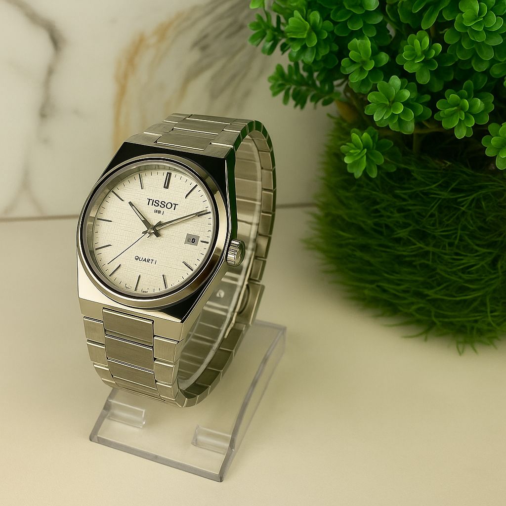 Tissot PRX Luxury Watch – Silver with White Dial