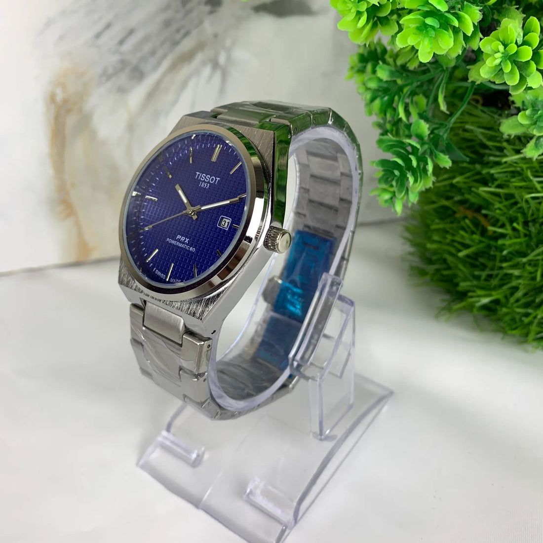 Tissot PRX Luxury Watch – Silver with Blue Dial