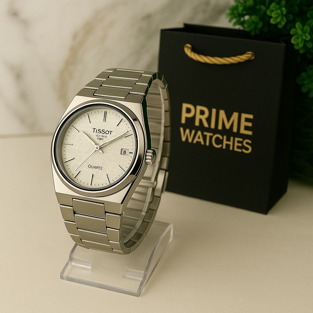 Tissot PRX Luxury Watch – Silver with White Dial