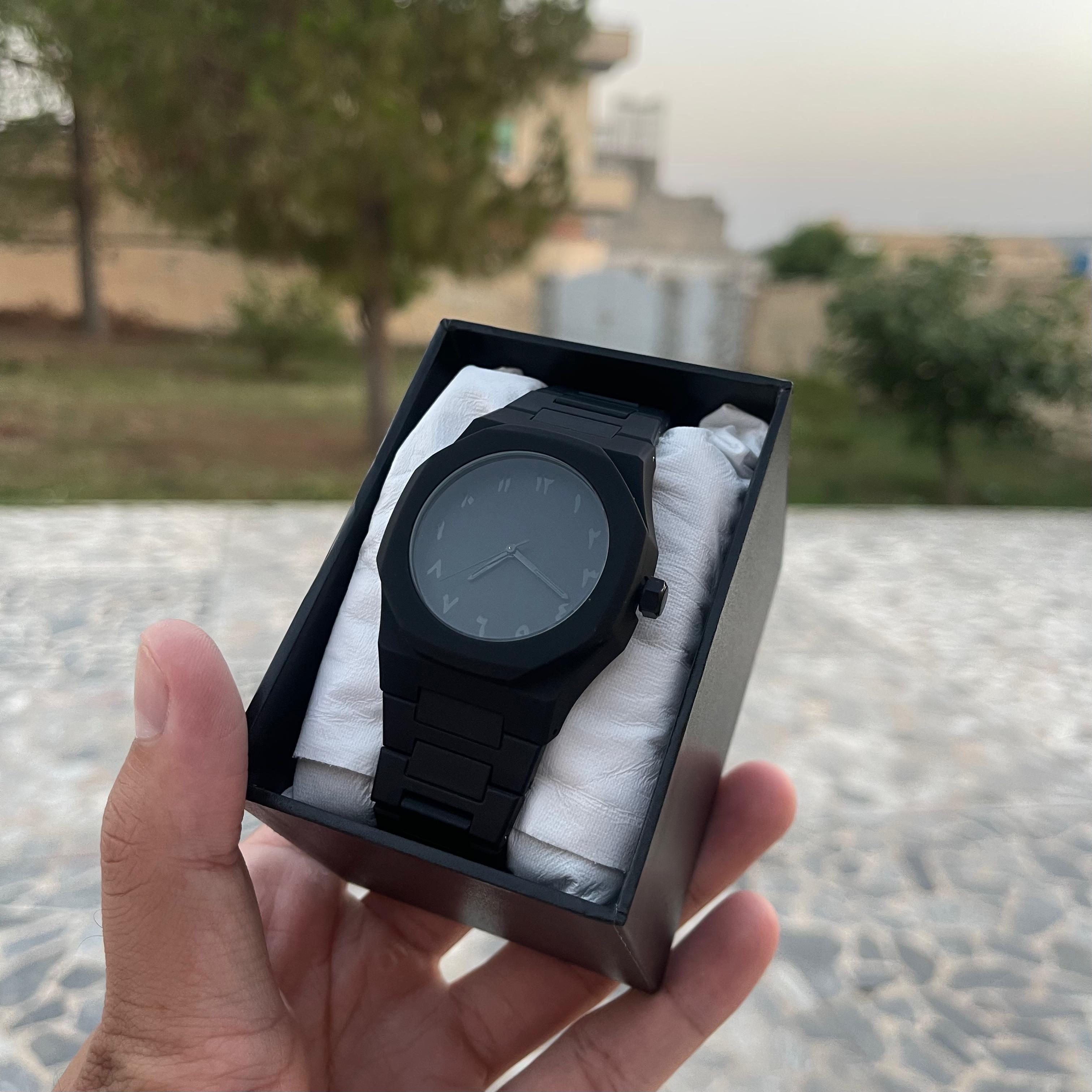 Black Arabic Aura Watch