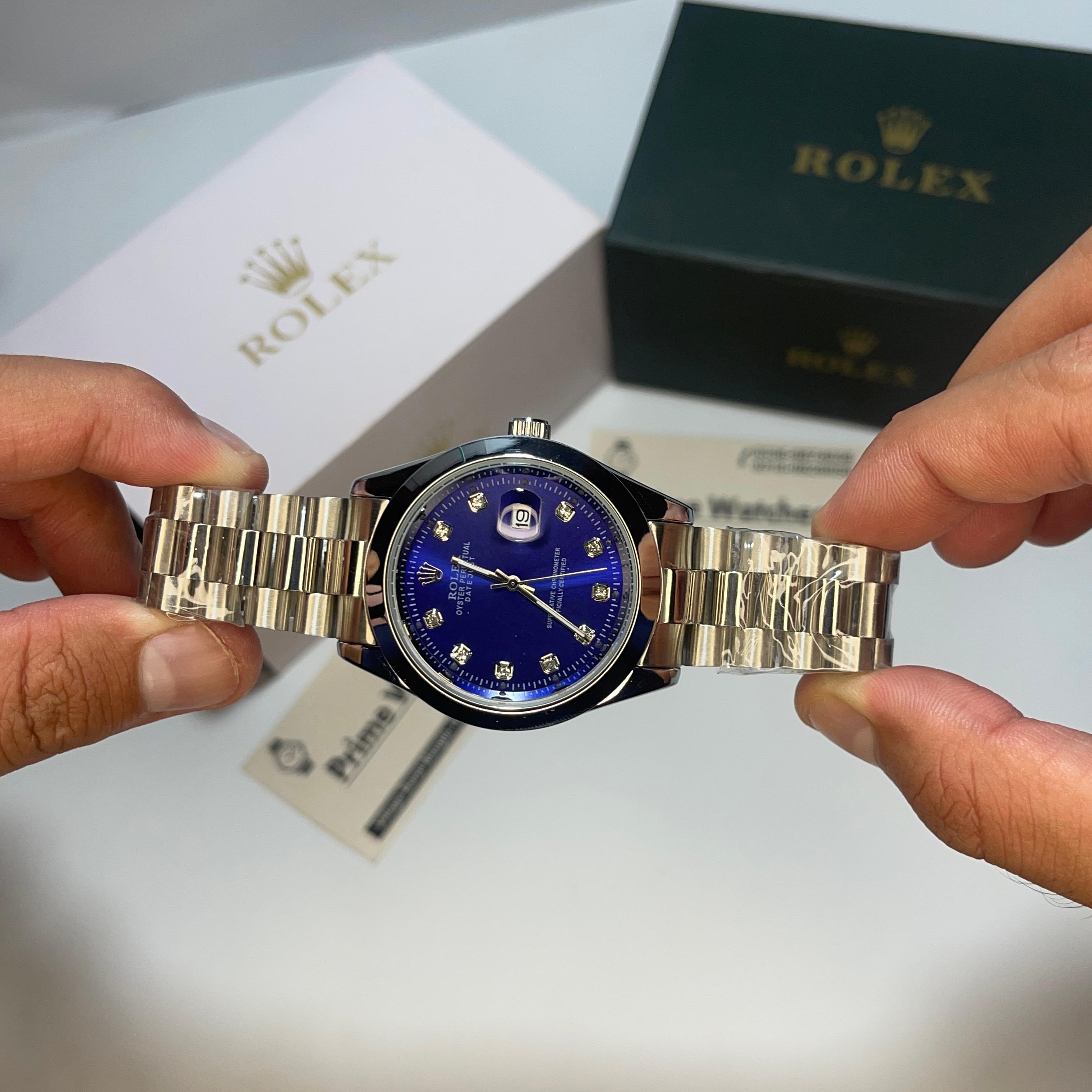 💎 Rolex Luxury Watch – Blue Dial Edition 💎