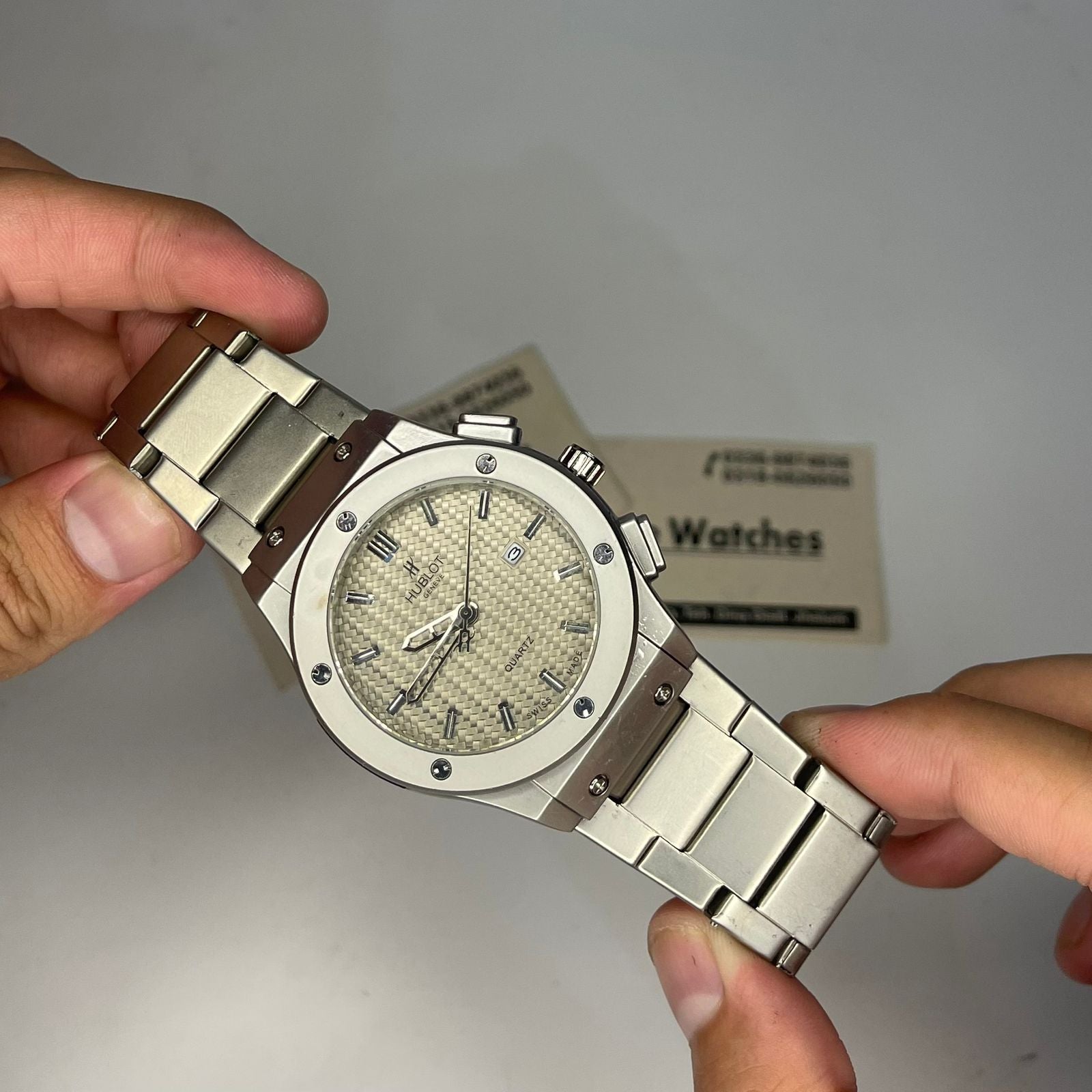 Hublot White Dial Heavy Weight Watch